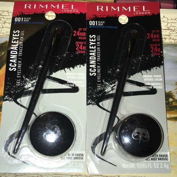 3-$15 2pk Rimmel Scandaleyes 24hr Black Gel Eye-Liner - Picture 2 of 2